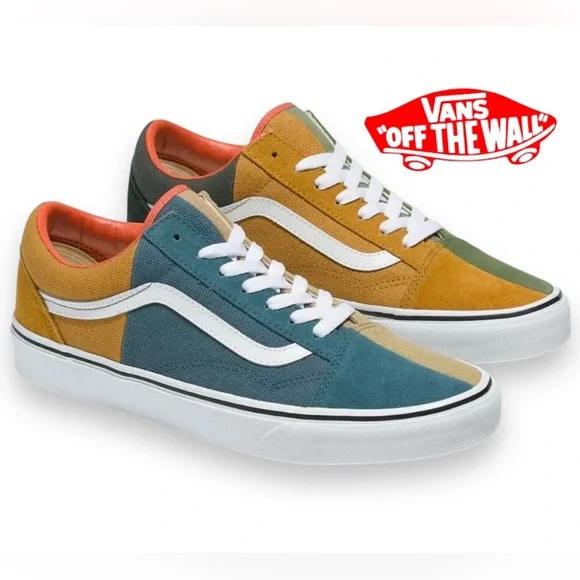 New Vans Old Skool Split Duck Canvas Multi Sneakers Low-Top Shoes Men’s 6 1/2 - Picture 1 of 8